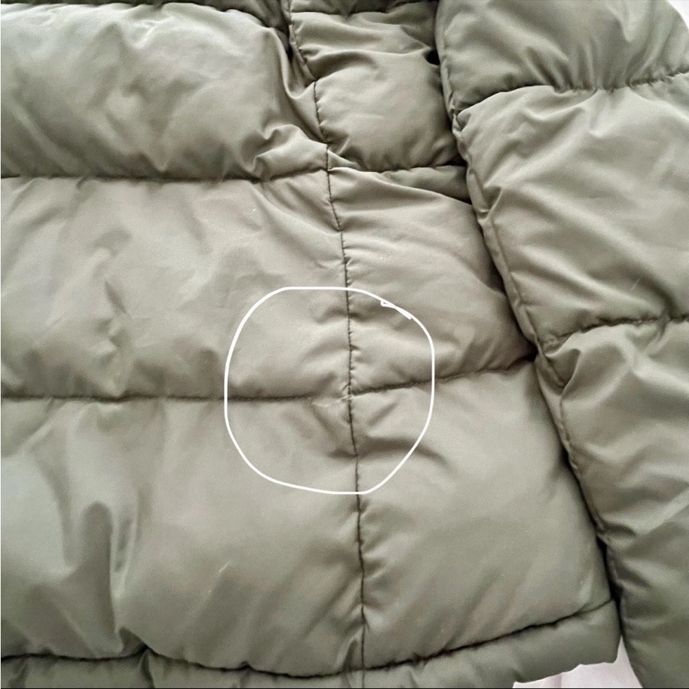 Olive Green Hooded Puffer Jacket - Picture 13 of 13